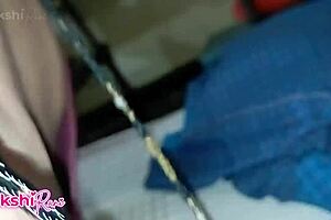 desi roleplays fucking stepmom in bedroom, pressing big tits and rubbing nipples on dick at night 😏