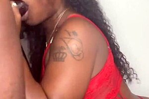 Stepbrother gets big black cock sucked by evil eater keisha minaj cumshot