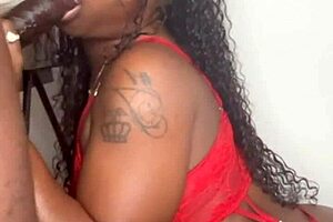 Stepbrother gets big black cock sucked by evil eater keisha minaj cumshot