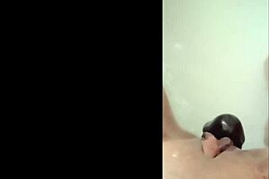 My shaved pussy and a nice dildo, I love playing with it