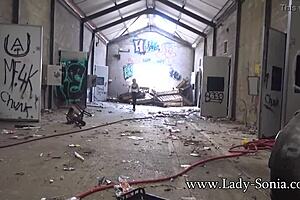 lady sonia nude striptease and flashing in public