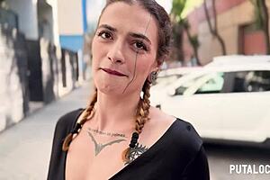 Putalocura catches tattooed Spanish Malafalda getting a dirty creampie.