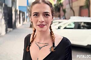 Putalocura catches tattooed Spanish Malafalda getting a dirty creampie.