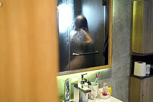 Stepmom invite me to the shower thanks god that dad didnot see