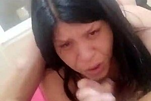 Sucking my stepbrother's dick during yoga interview.