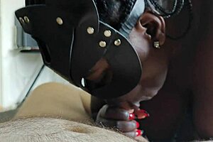 black wife sucking my dick and getting an orgasme with her toy