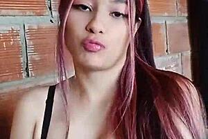 latina universitaria teases with huge homemade tits in real amateur clip