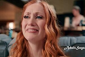 Dee Williams overpowers young redhead Scarlet Skies in intense lesbian domination play.