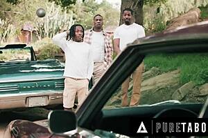 pure taboo big dick strangers have roadside gangbang with milf lookalikes shay sights