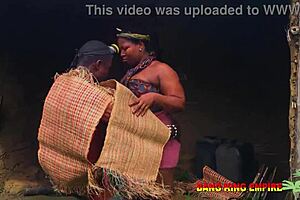 Stepmother strips naked and gets her hairy wet pussy roughly creampied after bush hunting