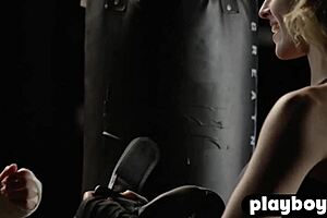 beautiful babes feeling excited in workout session, showing off their booties for playboy with passion