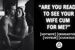 Desperate wife gets fucked in front of husband real couple amateur cuckold humiliation with wet pussy orgasm