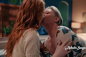 Milf dominates young redhead with spanking 😈