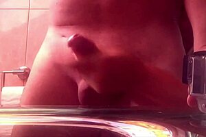 Hand Job From Behind: Two Camera Views. German Amateur Couple In Bathroom Neighbors Watch.