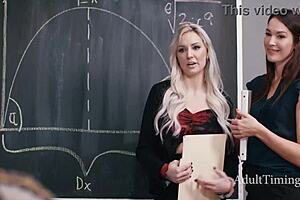 dude, caught jerking to chalk boobs, now bedding a lesbian duo!