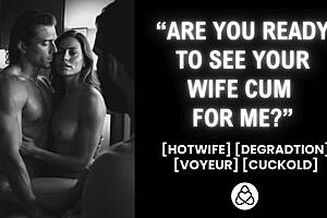 Desperate wife gets fucked in front of husband real couple amateur cuckold humiliation with wet pussy orgasm