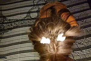 Milf enjoys anal deception at night