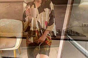 i seduced and fucked the horny stepmom after the party, she's a russian amateur who talks dirty during it all