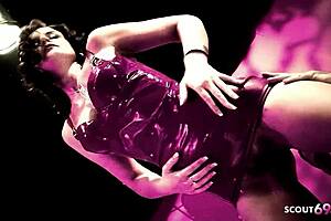 oiled anal sex on stage with huge cock guest fucking milf elle brooke 😍