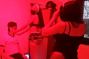 Latina Milfs Dance Erotically For Effeminate Man, Almost Leading To Sex With Both