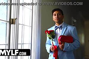 Stepson Fills Stepdad's Role In Naughty Stepfamily Movie Night Affair.