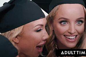 damn, slutty milfs gangbang nerdy charlie forde and bunny madison! 🔥