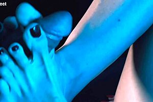 she's a pro at footjobs with perfect toes