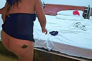 horny latina housewife slut gets fucked in front of cuckold husband with humiliation