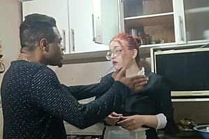 Submissive employee takes boss's big cock.