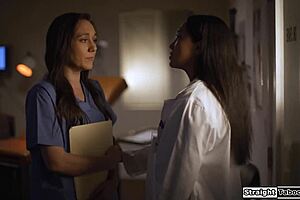 Latina doctor SEDUCES nurse in HOSPITAL!