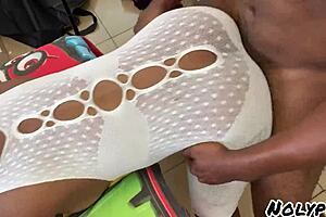 Hot Sexy Ebony Fucked Doggystyle in Her Room with Swollen Wet Pussy