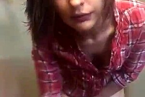 This sexy petite milf is teasing with her panties and plump ass.