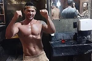 lene gave pussy to big cock in swing party bathroom