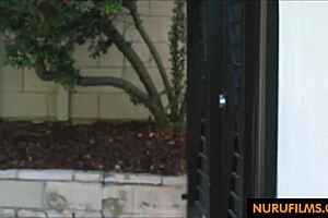 lesbian wives invite the nosey neighbor?