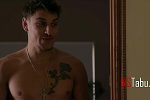 I got a creampie from my stepson's big cock in my shaved pussy.