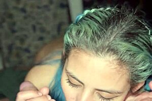 my best friends girlfriend gives sloppy blowjob at his house