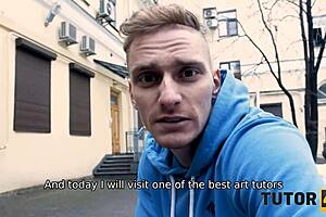 the brunette teacher feels so horny for the new stud, she can't resist having sex with him