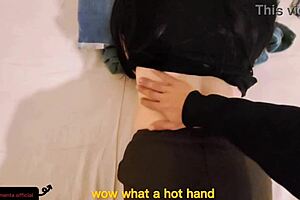 cleaning stepson's room, asked for massage but he got excited and creampied