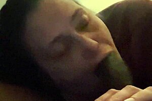 Oh, momma's mouth on my big black cock feels amazing!