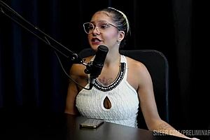 Barbara Sol and Bia Hot have the best moments in their podcast, with handjobs and orgasms on sheer red!