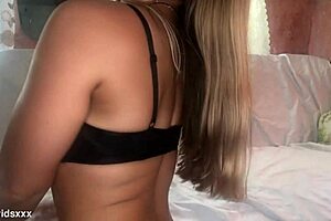 amateur blonde milf fingers her asshole with toys until she cums hard on her tits and ass