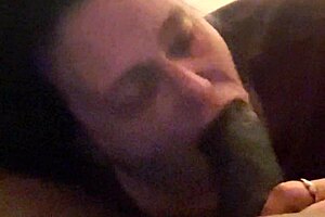 Oh, momma's mouth on my big black cock feels amazing!