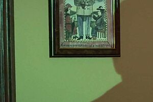 an elegant milf gets her shaved pussy fingered and deepthroated by stepson