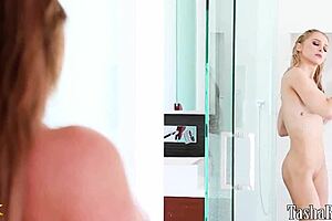 I watch tasha reign masturbate her big natural tits and clit sensually