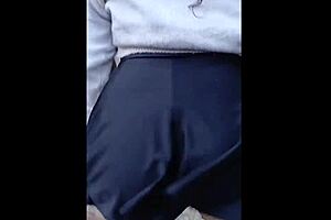 hot prostitute gets creampie and spanks outdoors in natural setting