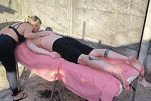 Outdoor massage session starts now