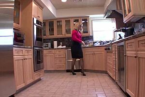 do nina hartley and ally evans touch each other's legs in lesbian milf kitchen? skinny sluts with gaping cunilingus!