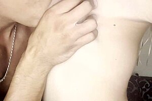 Pregnant ebony bbw girlfriend sucks cock then rides