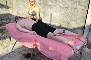 Outdoor massage session starts now