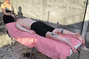 Outdoor massage session starts now